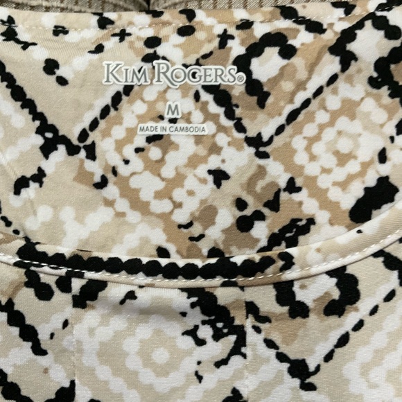 Kim Rogers Short SleevePrinted Dress, Size Medium - Picture 3 of 8